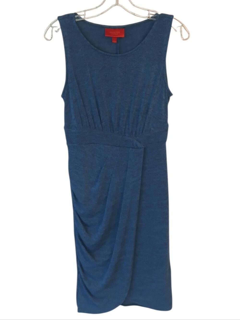 Jennifer Lopez Blue Draped Waist Dress Size Small